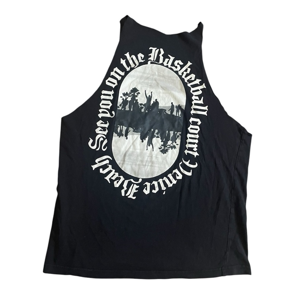 Venice Beach graphic t-shirt unisex women’s large sleeveless tank cutout black
